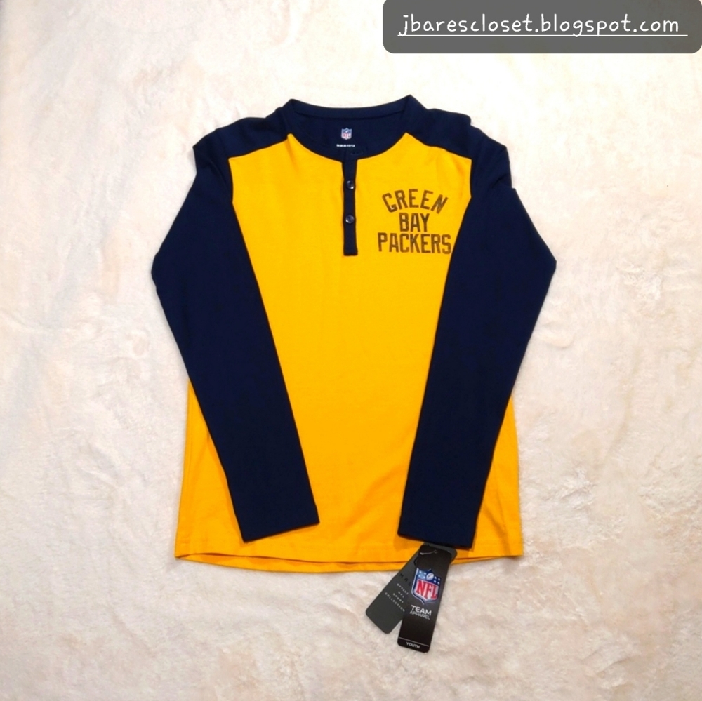 Magna NFL | Green Bay Packers Boy's L/S T-Shirt Size M(10-12) Navy…